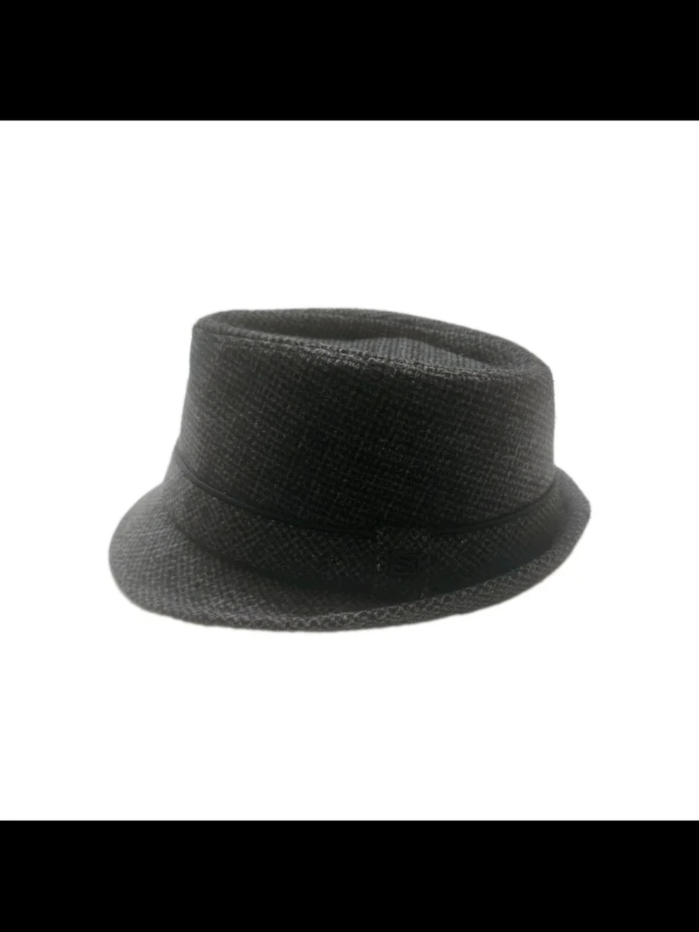 Sean John Gray/Black Polyester Fedora Hat, Y2K